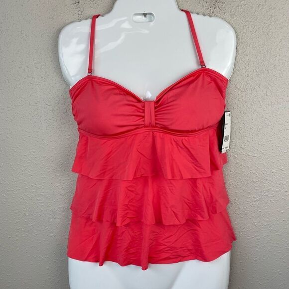 NWT Kenneth Cole New York Tankini Top Size M - Picture 1 of 6